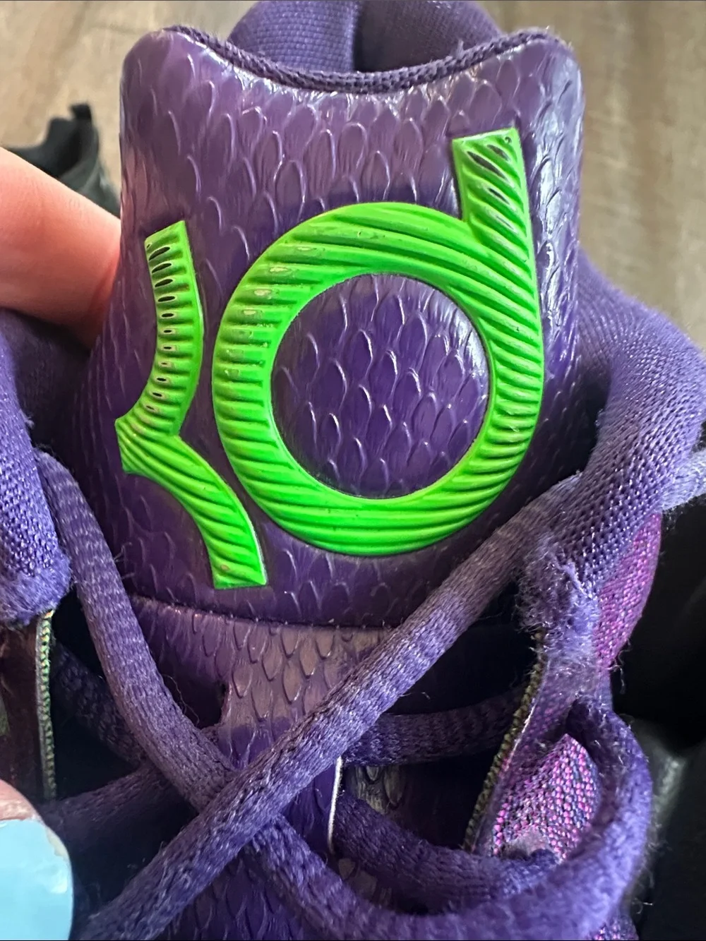 Nike Women’s Purple Knit Athletic Sneakers with Green Accents